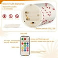 thumbnail image 5 of Yayeee Flameless Candles with Remote Flickering Battery Operated Multi Color Changing, Beige Candy Cane, 5 of 7