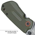 thumbnail image 5 of CRKT Overland Compact Outdoor Survival Folding Knife with Frame Lock: D2 Plain Edge Blade, G10 Handle, Pocket Clip, 6277, 5 of 6