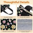 thumbnail image 4 of Pioneer Flower Floral Print Pattern Insulated Lunch Bag for Women & Adults,Large Portable Soft Cooler Lunch Bag,Thermal Food Storage Tote with Pearl Cotton,8.66L,8.75x5.75x9.5 Inch, 4 of 6