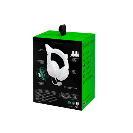Razer - Kraken Kitty V2 Wired Gaming Headset - White