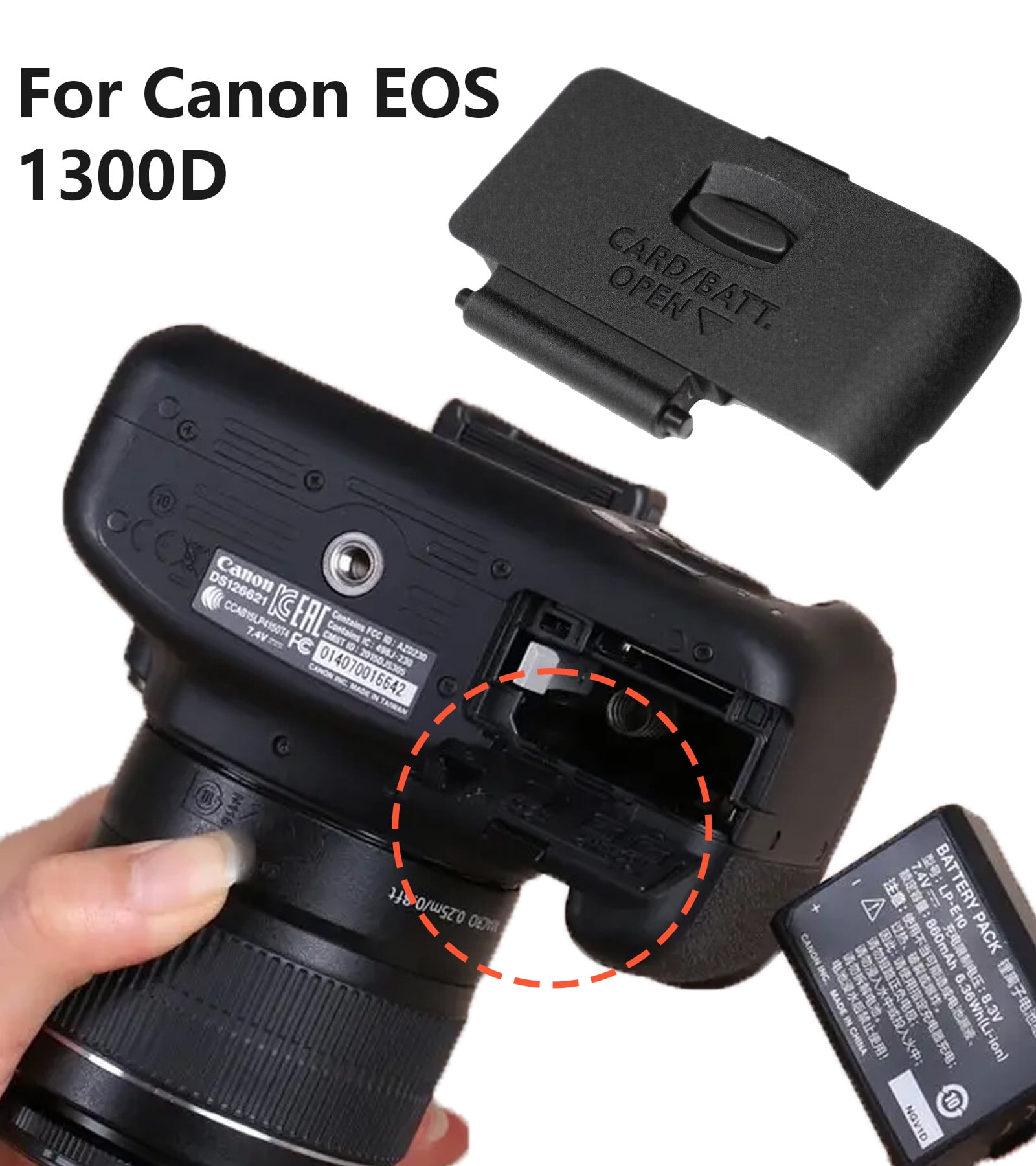 DHcamera Replacement Battery Door Lid Cover Cap for Canon EOS 5D 