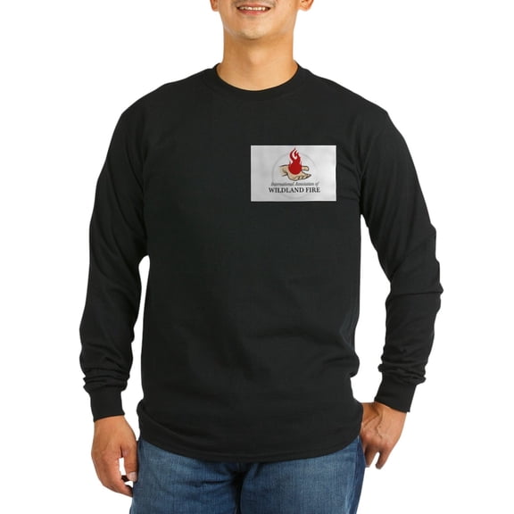 CafePress - Faded IAWF Circle Logo Long Sleeve T Shirt - Long Sleeve Dark T-Shirt