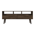 thumbnail image 3 of DUOSONG Kobe Tv Stand For Tv´S Up 52", Three Open Shelves, Two Flexible Drawers, Dark Walnut Brown Particle Board Furniture Primary Living Space TV & Entertainment Furniture, 3 of 6