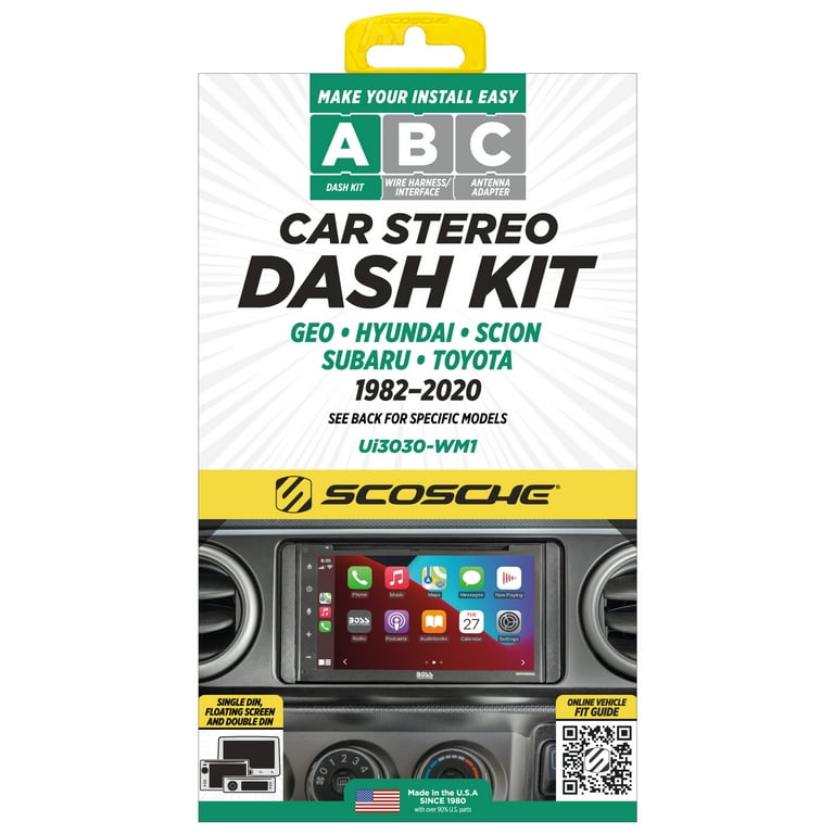 Scosche Ui3030 WM1 Double DIN Car Stereo Dash Kit 82 20 Geo Hyundai Scion Subaru Toyota