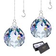 thumbnail image 2 of Suncatcher Crystals Ball Prism Window Rainbow Maker with Chain for Easy Hanging 40mm 2 Pack, 2 of 5