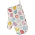 thumbnail image 5 of Dreamtimes Oven Mitts and Pot Holders with Chef Apron 3Pcs Set Colorful Easter Eggs Non Slip Heat Resistant Gloves for Baking Cooking BBQ, 5 of 7