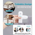thumbnail image 5 of MBQMBSS Barandillas de cama para niños pequeños: 60, 70 y 80 pulgadas, protector de barandilla para cama de bebé extra largo con correa en Y para niños, colchón tamaño Queen y King (gris/blanco) (1 la, 5 of 5