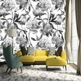 thumbnail image 2 of MuralsPrint Hand Drawn  Peonies Removable Wallpaper - 10'ft H x 24''inch W, 2 of 4
