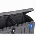 thumbnail image 2 of ZenSports 76Gal Dual Outdoor Trash Can W/Lid & Drip Tray, Weatherproof PP Patio Garbage Bin W/Wet, Dry Sorting Tags & 3 Ground Anchors & Ashtray, Gray, 2 of 10