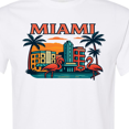 thumbnail image 4 of Inktastic Miami Vintage Flamingo Sunset Art T-Shirt, 4 of 5