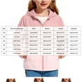 thumbnail image 4 of Karoyedx Baby Girl Jacket Girls Long Coat Fall Hooded Waterproof Windproof Long Sleeve Kids Zip Up Jacket Lightweight Outdoor Tactical Jacket Light Pink Size,15-16 Years, 4 of 8
