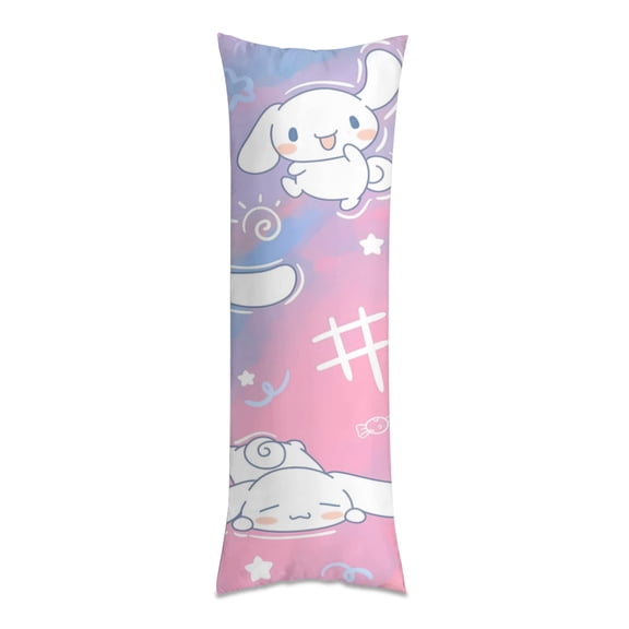 Hello Kitty Anime Body Pillow Cover Ultra Soft Microfiber Pillowcases with Hidden Zipper Closure 16x48inch