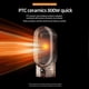 thumbnail image 2 of 800W Space Heater with Thermostat - Ceramic PTC Fast Heating Small Electric Heater Fan for Home Bedroom Office, 2 of 5