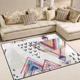 thumbnail image 2 of Dreamtimes Geometric Abstract Pattern Area Rug, 4'x5' Pet & Child Friendly Carpet for Living Room Bedroom Dining Room,Indoor Outdoor Soft Rug Washable Non Slip Comfortable Area Rug, 2 of 6