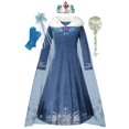 thumbnail image 1 of Disney Frozen princesa Elsa vestido niña Cosplay disfraz cumpleaños carnaval fiesta Snow Queen manga larga ropa de invierno niños Outfit3T (etiqueta 110) Gao Jinjia LED, 1 of 2