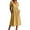 *Yellow, variant on VBVC Women's Cotton Linen Button Down Midi Dress, Summer V-Neck Beach Dress For Women, Ladies' Short Sleeve High Waist Dress with Pockets,White,S-2XL