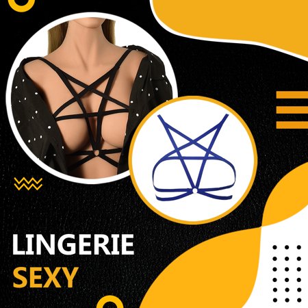 

Women Cupless Bras Strappy Beauty Soild Color Brassiere Harness Bra