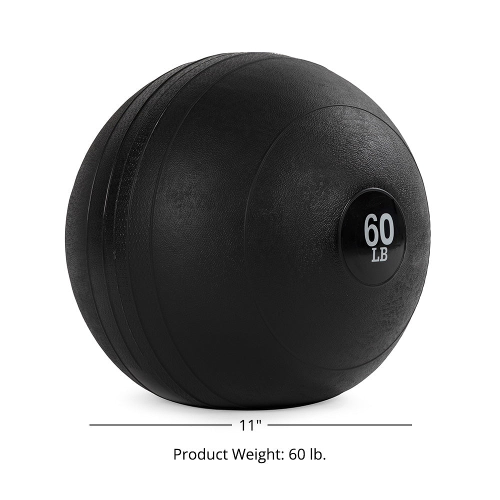 Titan Fitness 60 LB Rubber Slam Ball, Dead Weight Ball Absorbs Impact, Minimal Bounce, Textured Surface