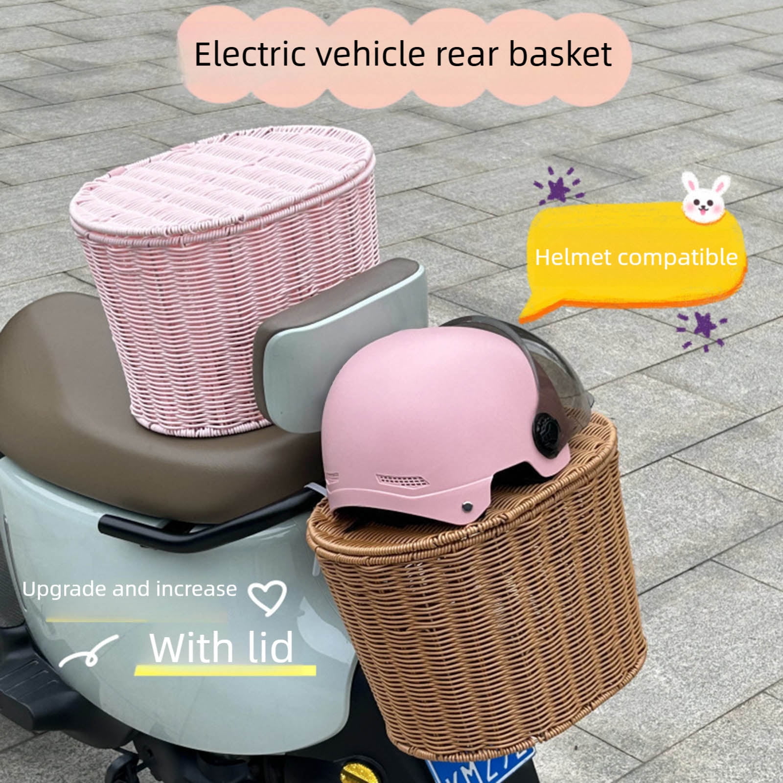 Kids Bike Basket Front Decoration Child Scooters Front Storage Panniers Basket Children's Bike Accessory