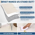 thumbnail image 4 of Solid Textured Living Room Rugs 8x10 Large Washable Modern Accent Rugs, Stain-Resistant Contemporary Indoor Carpet, Soft Low Pile Floor Mat for Bedroom, Kitchen, Office, Beige Grey, 4 of 8