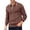 F153-Brown, variant on FYDUU Mens Crewneck Sweater Knit Sweater Jacket Full Zip Front Stand Collar Warm Soft Comfortable Casual Outwear Fall Winter Knitted Sweater for Men
