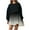 Black, variant on gakvbuo Fashion Women's Casual Over Sized Sweatshirt Long Sleeve Dress Round-Neck Ladies Patchwork Mini Dresses