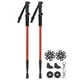 thumbnail image 1 of Bastones De Senderismo Para Acampar, Duraderos Para Usar Bastones De Trekking Con Punta De Poste De Acero De Tungsteno Para El Hogar Para Acampar Cergrey Rojo, 1 of 8