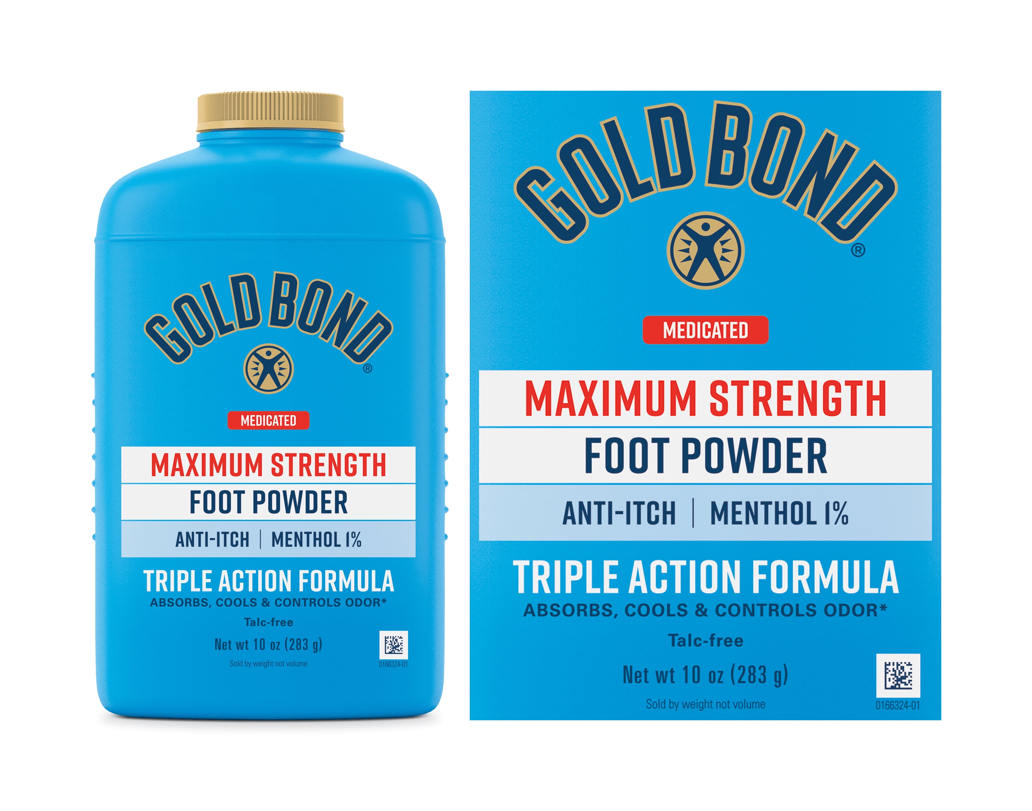 (3 pack) Gold Bond Medicated Talc Free Foot Powder 10 oz., Maximum Strength Odor Control & Itch Relief
