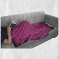 thumbnail image 6 of Magenta Soft Flannel Fleece Throw Blanket, Futuristic Design in Old Impressions Latex Grungy Murky Surface Pastel Colors, Cozy Plush for Indoor and Outdoor Use, 50" x 70", Fuchsia Pink, by Ambesonne, 6 of 6