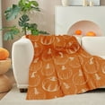 thumbnail image 5 of Fall Decor Throw Blanket, Autumn Halloween Pumpkins Maple Leaves Throw Blanket, Cozy Soft Lightweight Gift for Couch Sofa Bed, 5 of 5
