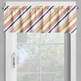 thumbnail image 2 of Ambesonne Stripes Valance Pack of 2, Abstract Soft Brush Paint, 54"X18", Blush Pink, 2 of 5