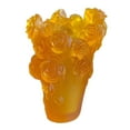 thumbnail image 5 of Kokiya Crystal Vase Modern Centerpieces Burner for Coffee Table Office Home Yellow, 5 of 9