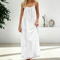 thumbnail image 4 of Women's Spaghetti Strap Backless Loose-fitting Resort Long Dress, 4 of 9