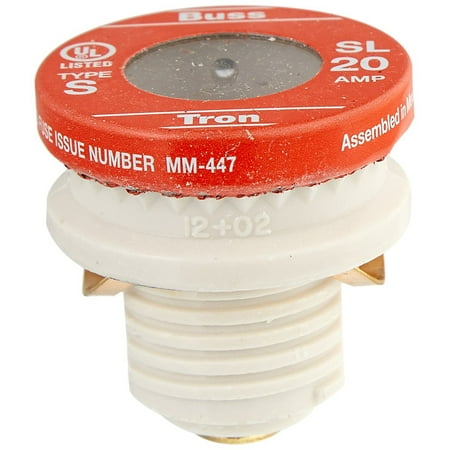 - SL-20PK4 20 Amp Time Delay Loaded Link Rejection Base Plug Fuse, 125V UL Listed, 4-Pack, Quantity: 4 Pack By Bussmann