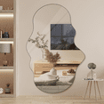 thumbnail image 4 of AUA CROWN Full Length Mirror, Irregular Frameless Wall Mirror, Cloud Wall Mounted Mirror, 32 "X24" Dressing Mirror Cosmetic Mirror Bathroom Living Room Bedroom Wall Decorative Mirror, 4 of 9