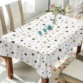 thumbnail image 4 of GZHJMY Table Cloth Indoor & Outdoor Tablecloth Wrinkle Resistant Waterproof Decorative Table Cover for Kitchen, Spring, Holiday, Party (60" x 90", Cute Christmas Star Texture) Home Decor, 4 of 7
