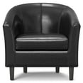 thumbnail image 3 of Austin 30 inch Wide Contemporary Tub Chair in Black Vegan Faux Leather, 3 of 11