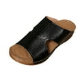 thumbnail image 1 of DAFEI Summer Leisure and Comfortable Wedge Heel Thick Bottom Hollow Open Toe Breathable Sandals Slippers, 1 of 8