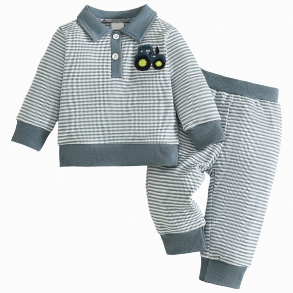 Toddler Clothes Boys Long Sleeve Sweatshirt Top Ripped Jeans Pants Set 6 12 18 24 Month 2T 3T 4T Kids Fall Winter Outfits Blue,18-24 Months