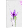 thumbnail image 2 of Purple Flower with Green Splash - Floral Canvas Art Print, 2 of 3