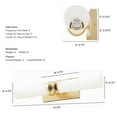thumbnail image 6 of Hunter - Lenlock 2-light Alturas Gold, Medium Size Vanity Light, Dimmable, Modern Style, for Bedrooms, Dining, Living Rooms - 19924, 6 of 7