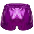 thumbnail image 2 of TiaoBug Kids Girls Sparkle Metallic Dance Shorts Gymnastics Athletic Tumbling Shorts Bottoms Activewear Purple 7-8, 2 of 7