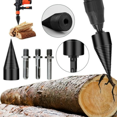 

Tfalo Screwdriver Set 4Pcs Removable Firewood Log Splitter Drill Bit Wood Screw Cone-Driver High Speed Screw Cone-Driver 38Mm Tool Kit