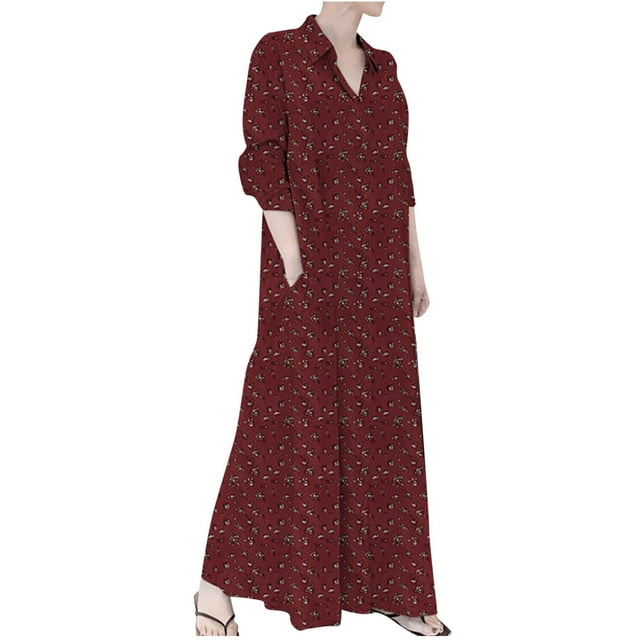 Long Sleeve Shirt Women Womens Fashion Dress Shirt Long Sleeve Pocket Shirt Collar Cotton Linen Dress Long Sleeve Dress Women Womens Long Sleeve Dress Long Sleeve Shirts Women