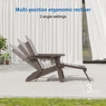 thumbnail image 6 of CHYVARY 3-Position Adjustable Foldable Adirondack Chair, Heavy Duty HDPE Patio Furniture with Cup Holder, All-Weather Deck Seating, Brown, 6 of 8