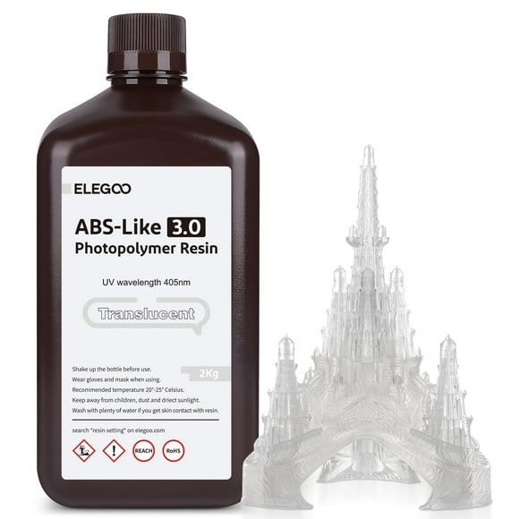 Impresora 3D de resina ELEGOO, ABS mejorada, tipo 3.0, 2 kg