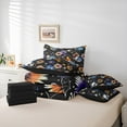 thumbnail image 5 of Feelyou Skeleton Skull Twin Bedding Sets 7-Piece, Vintage Daisy Flower Bedding Comforter Set, Halloween Style Reversible Sheet Sets, Microfiber Bedroom Decor, 5 of 7