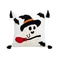 thumbnail image 2 of Halloween Throw Pillow Covers 18x18 Inch, Ghost Spooky Decorative Square Pillowcases, Farmhouse Holiday Cushion Covers for Couch Sofa Living Room Bedroom Outdoor Home Decor, 2 of 6
