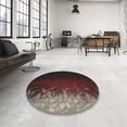thumbnail image 4 of Ahgly Company Machine Washable Indoor Square Transitional Black Brown Area Rugs, 6' Square, 4 of 7