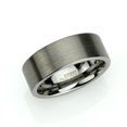 thumbnail image 3 of Men's Women's Tungsten Wedding Band Engagement Ring 8mm Brushed Pipe Cut Ring&nbsp;, 3 of 4